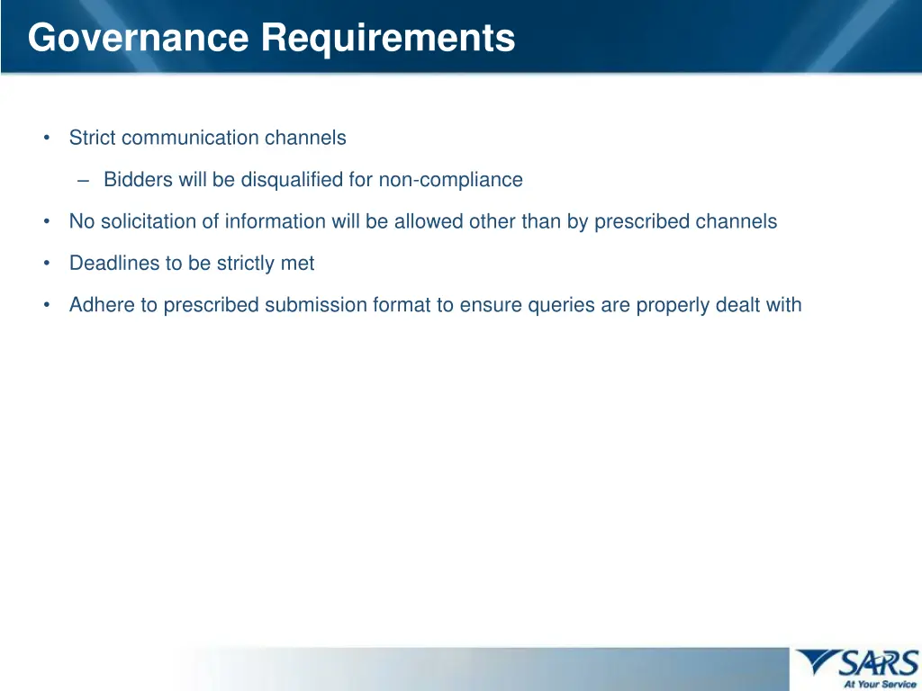 governance requirements