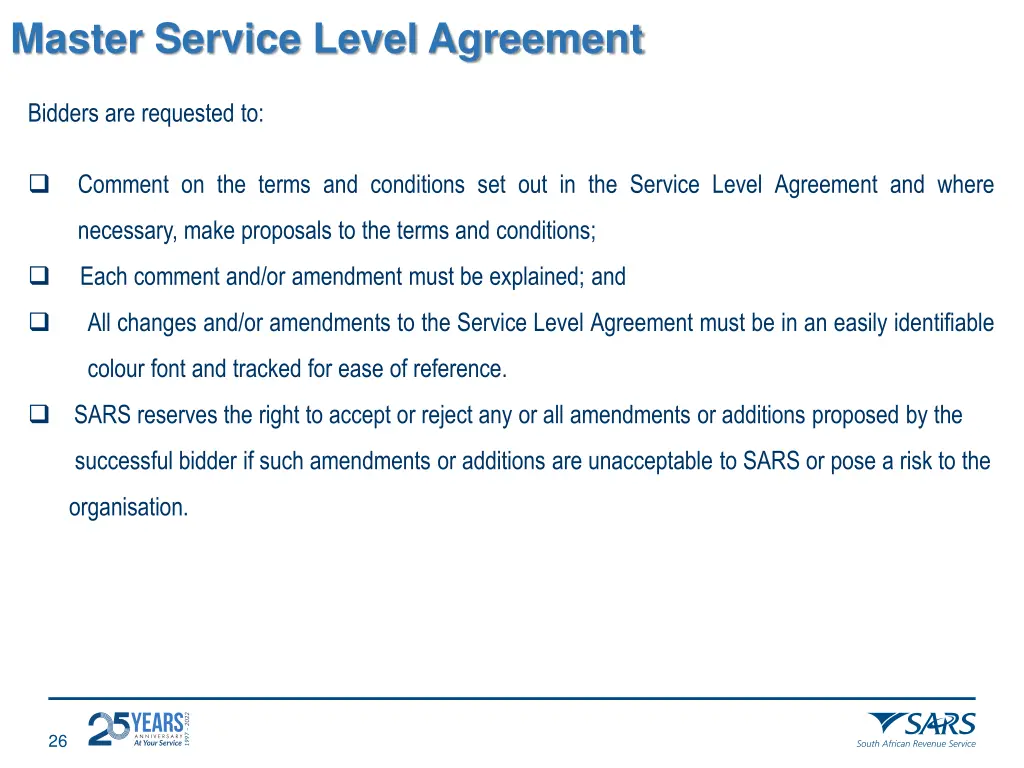 master service level agreement