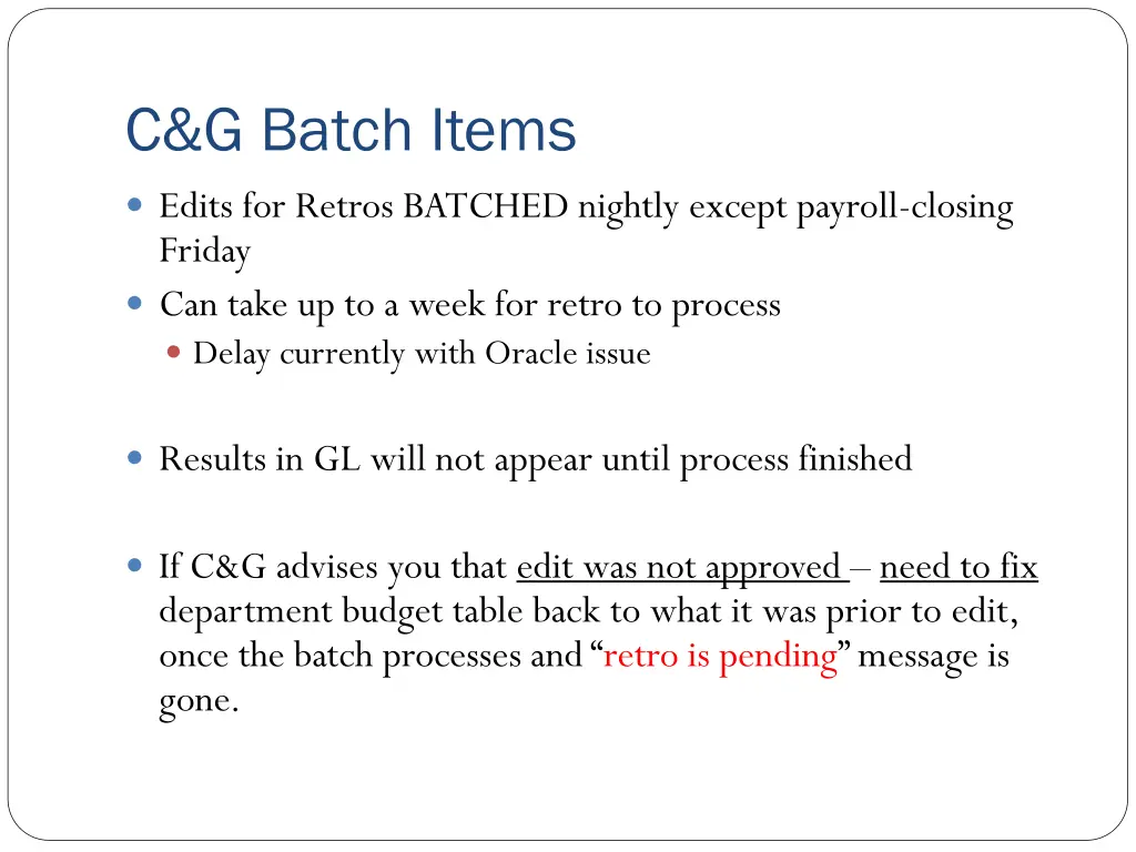 c g batch items