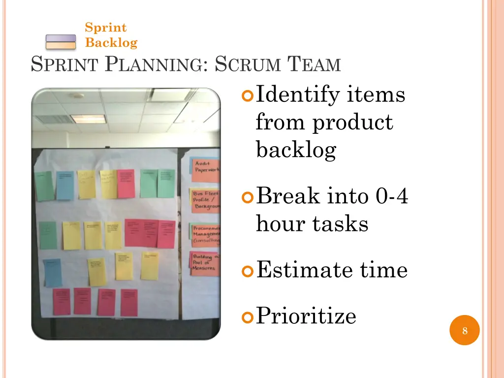 sprint backlog