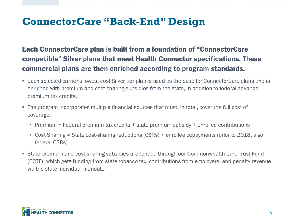 connectorcare back end design