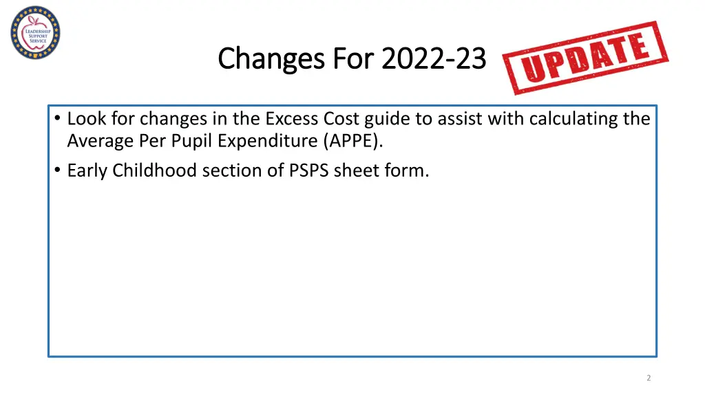 changes for 2022 changes for 2022 23