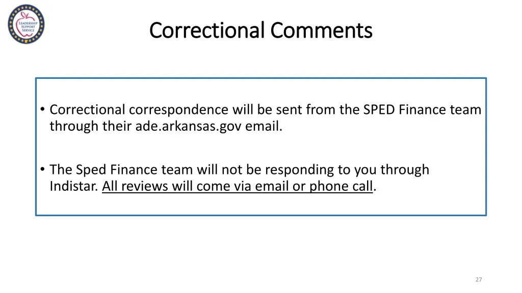 correctional comments correctional comments