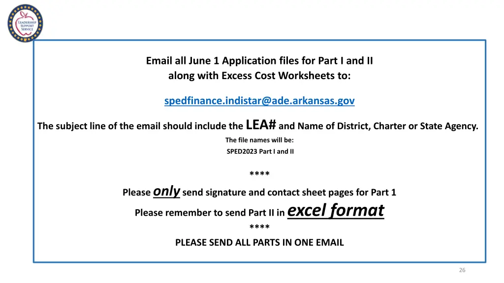 email all june 1 application files for part