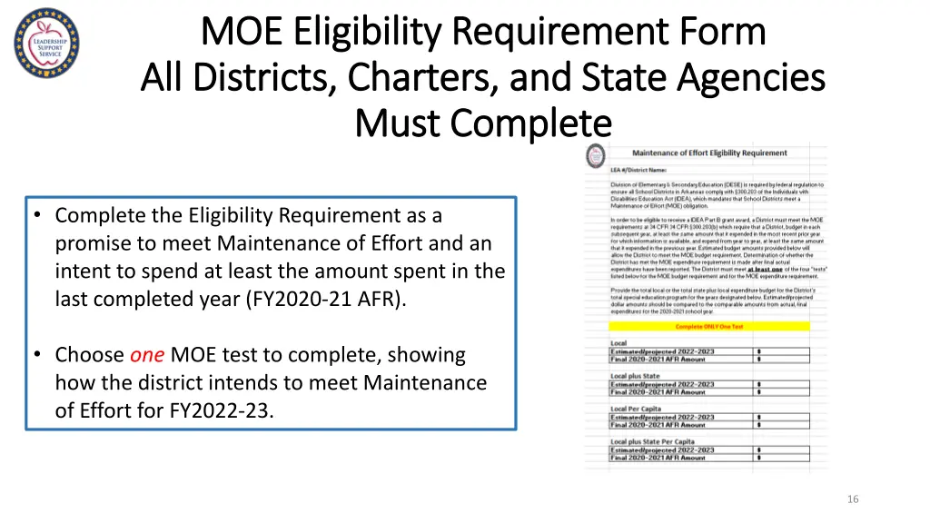 moe eligibility requirement form moe eligibility