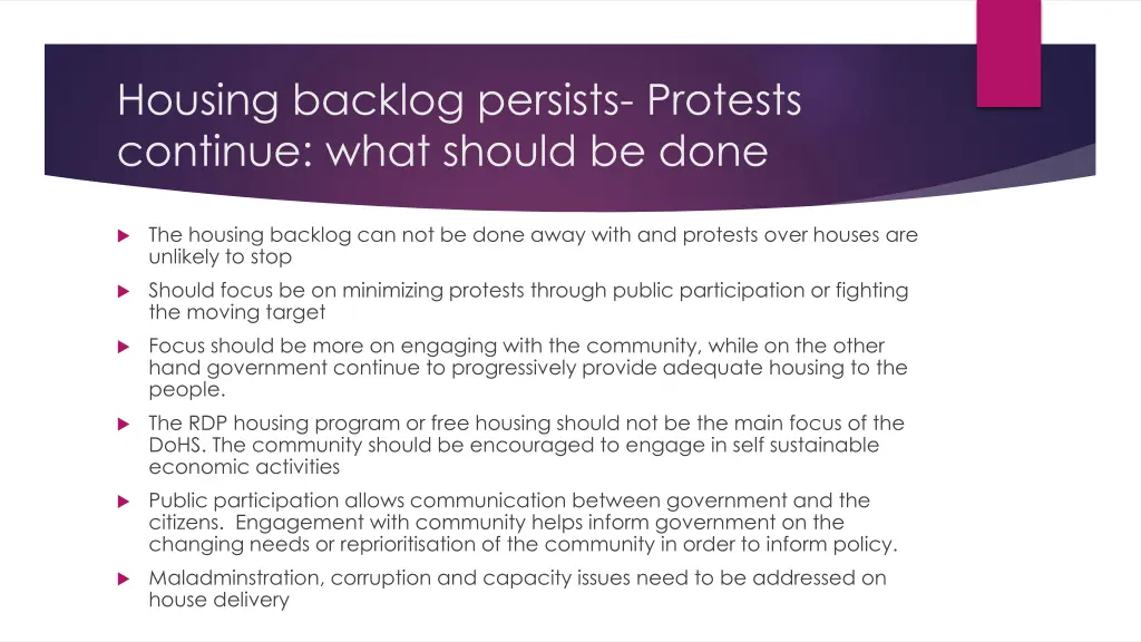 housing backlog persists protests continue what