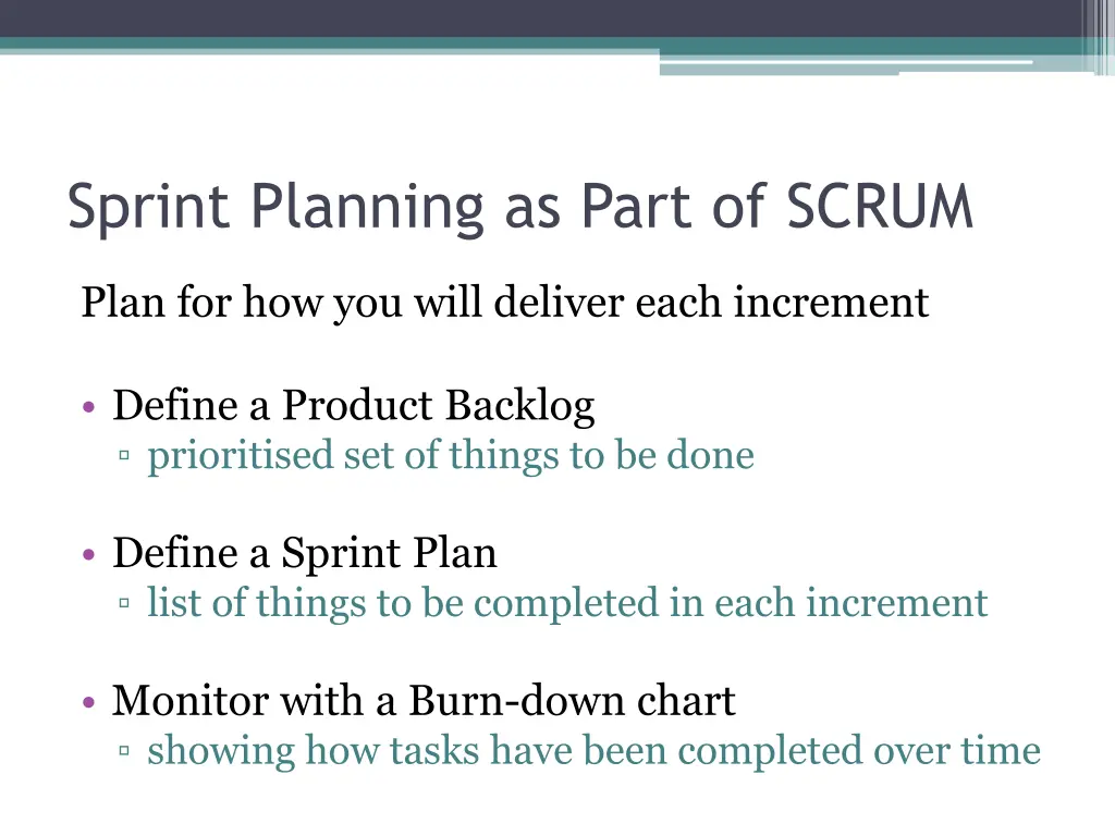 sprint planning as part of scrum