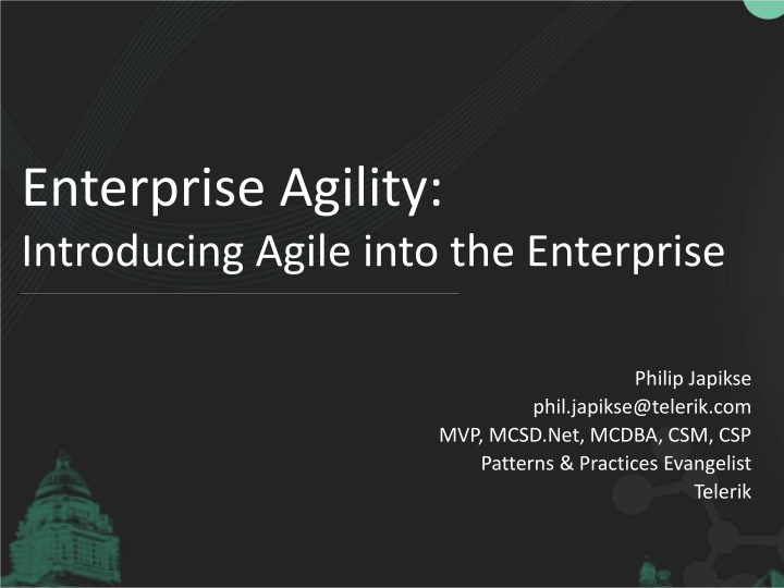 enterprise agility introducing agile into