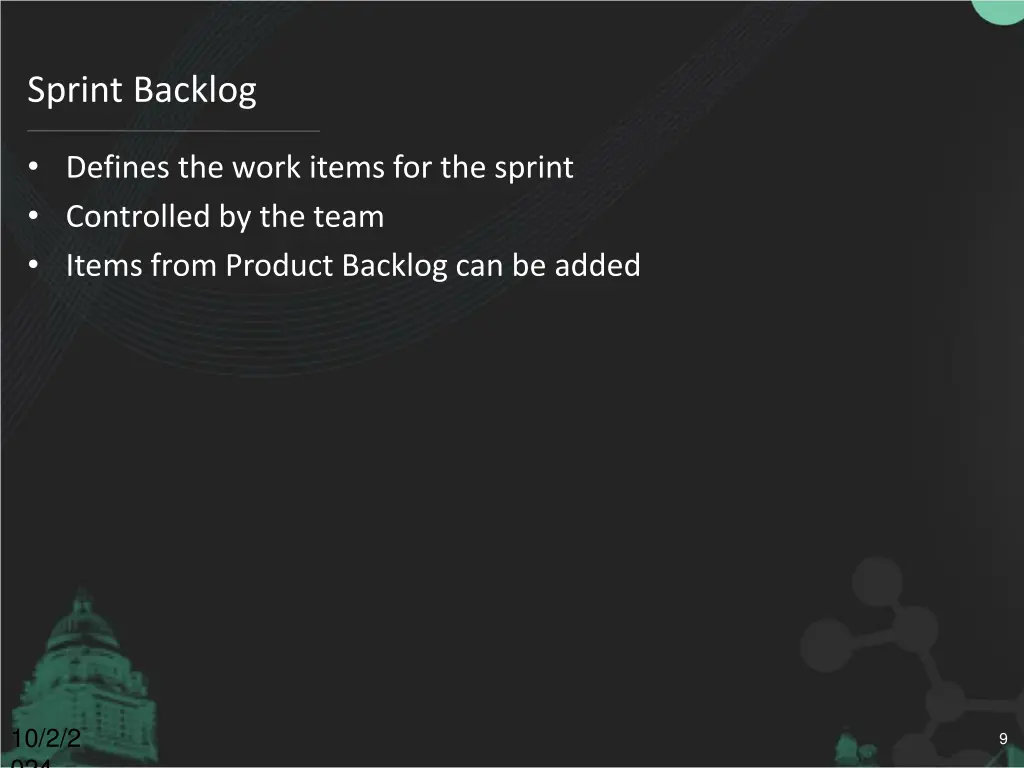 sprint backlog