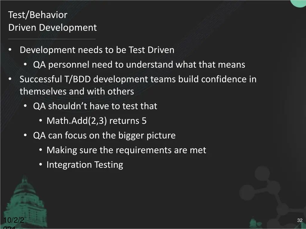 test behavior driven development