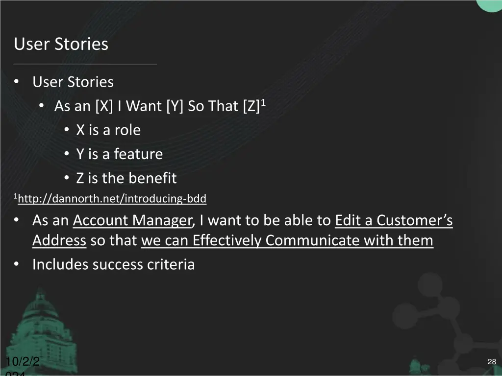 user stories