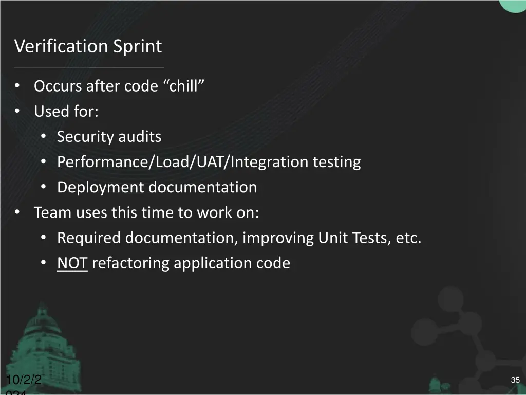 verification sprint