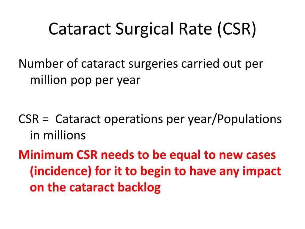 cataract surgical rate csr