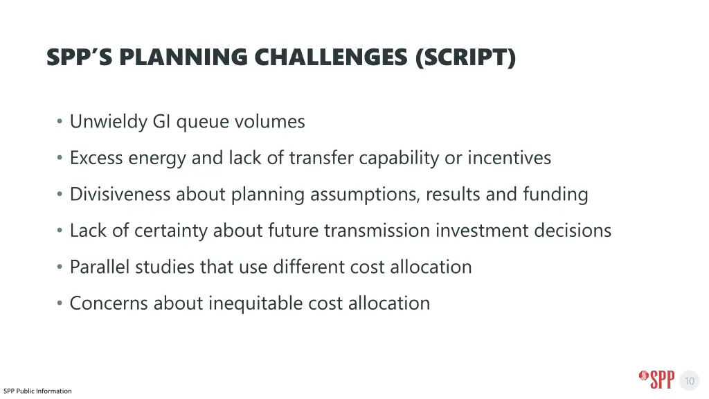 spp s planning challenges script