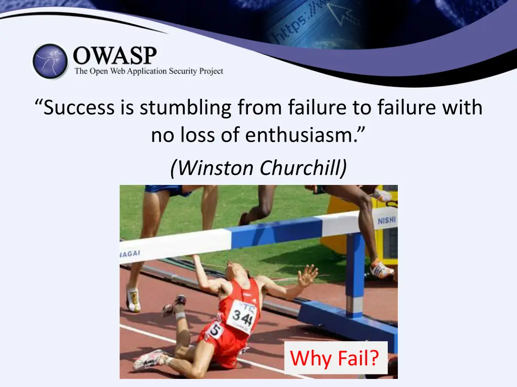 success is stumbling from failure to failure with