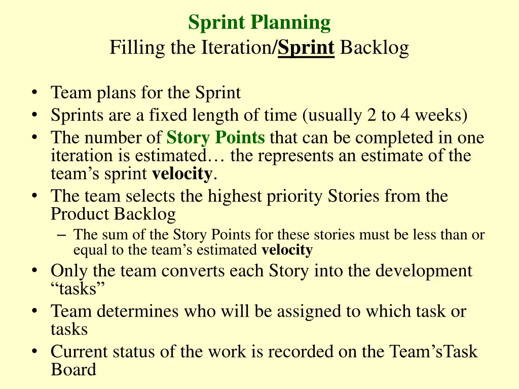 sprint planning