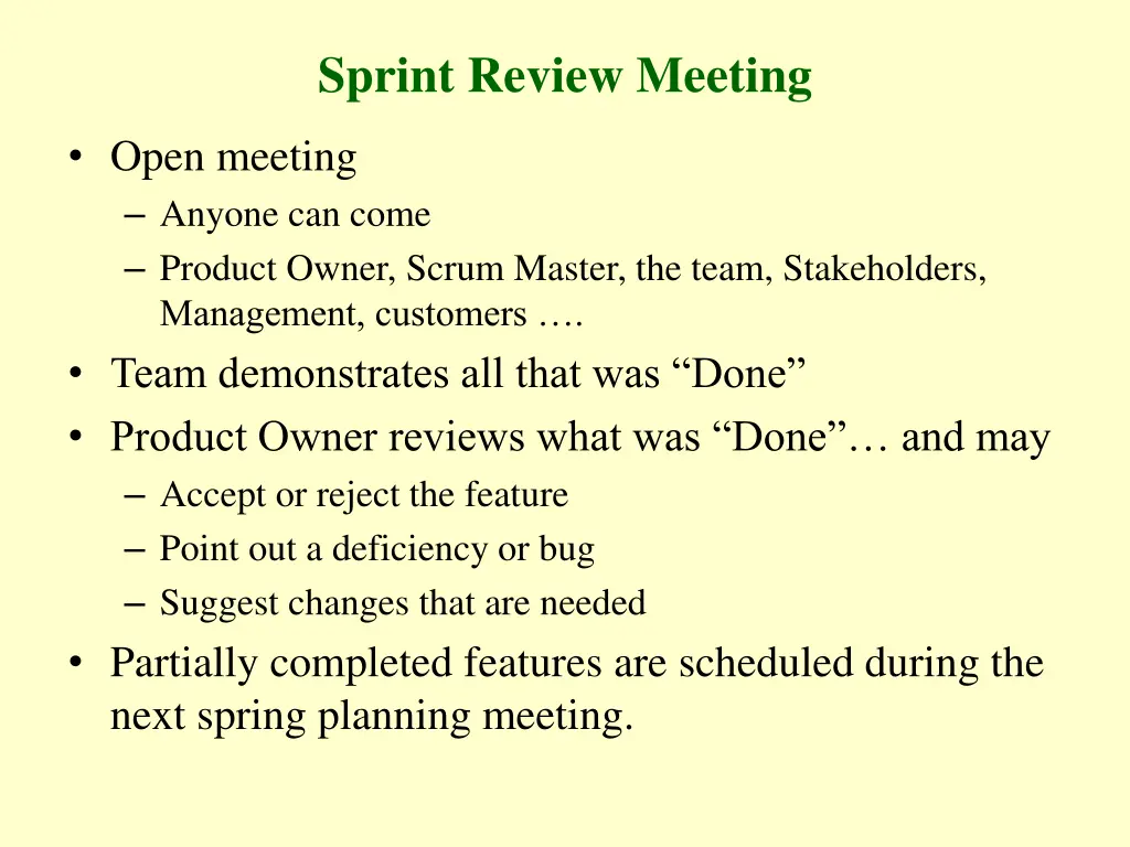 sprint review meeting