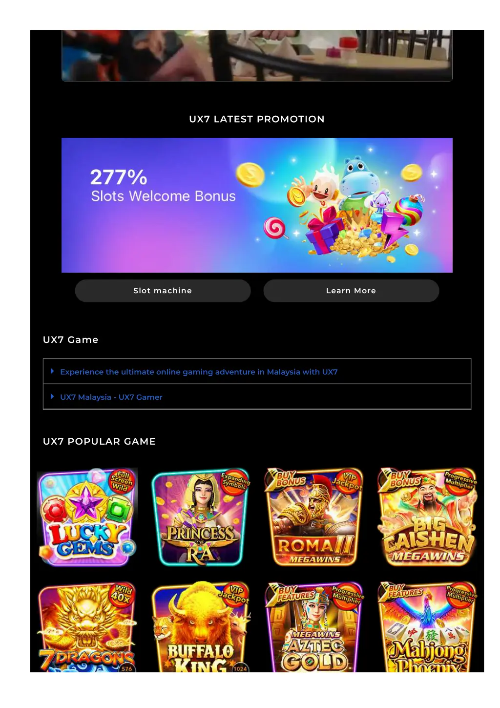 ux7 latest promotion