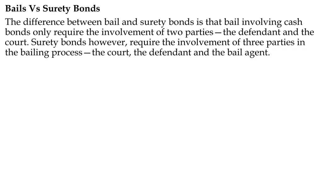 bails vs surety bonds the difference between bail