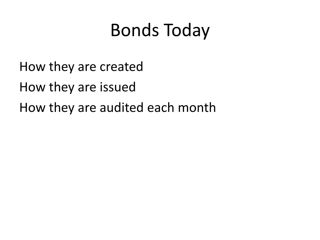 bonds today