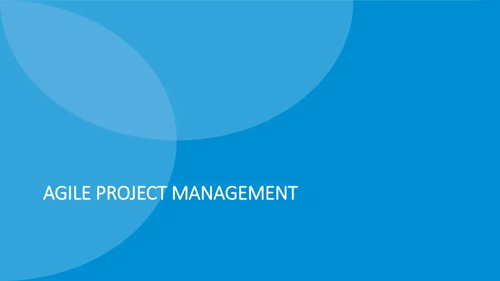 agile project management agile project management