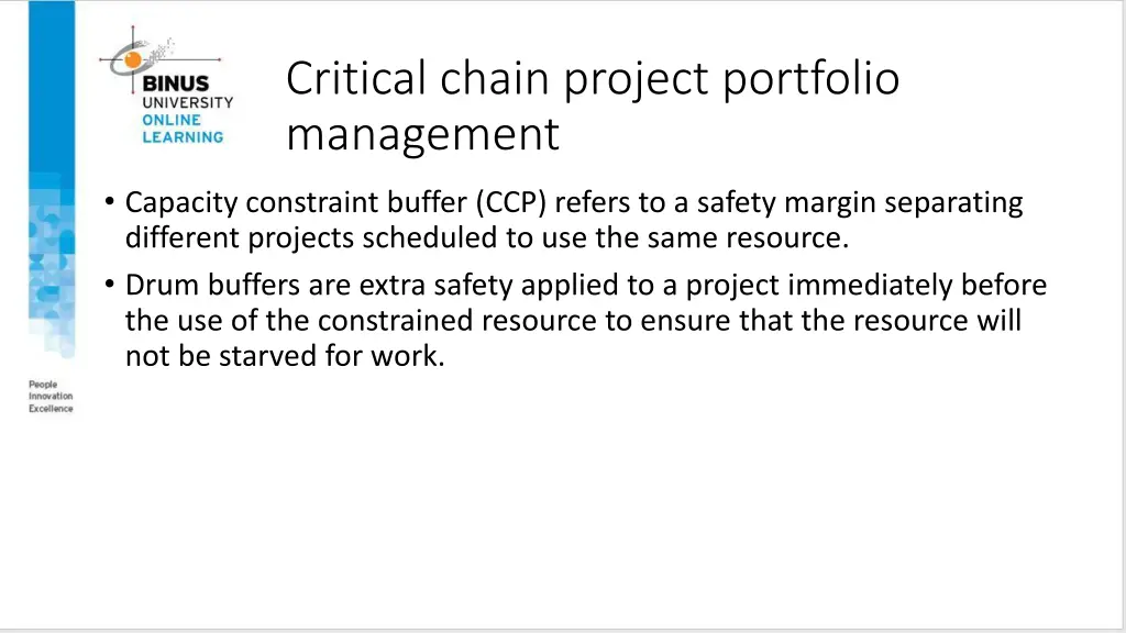 critical chain project portfolio management