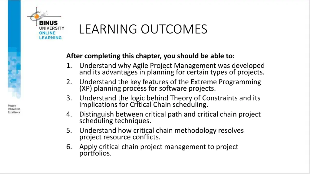 learning outcomes