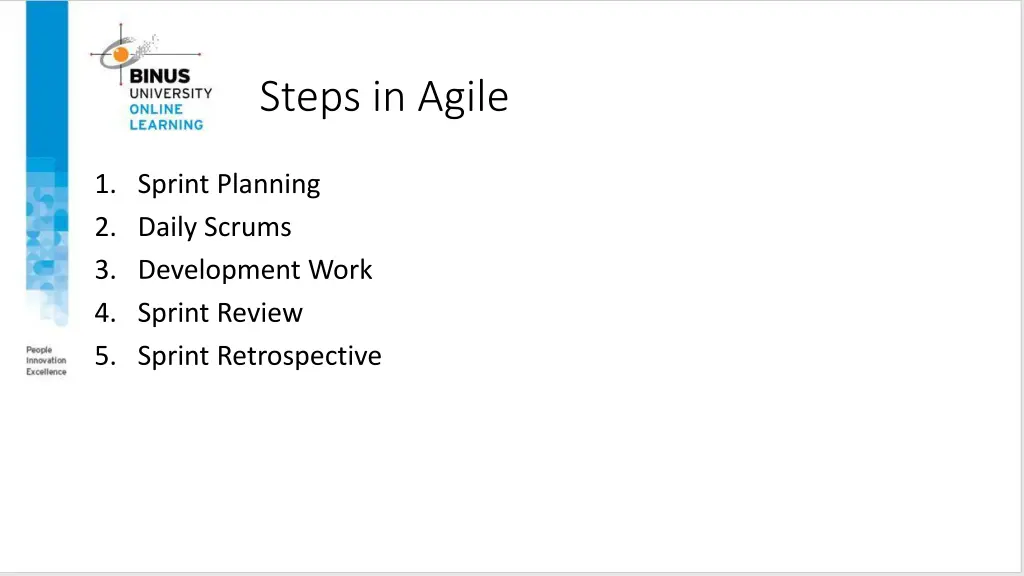 steps in agile