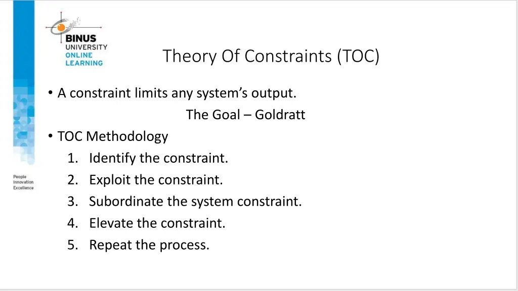 theory of constraints toc