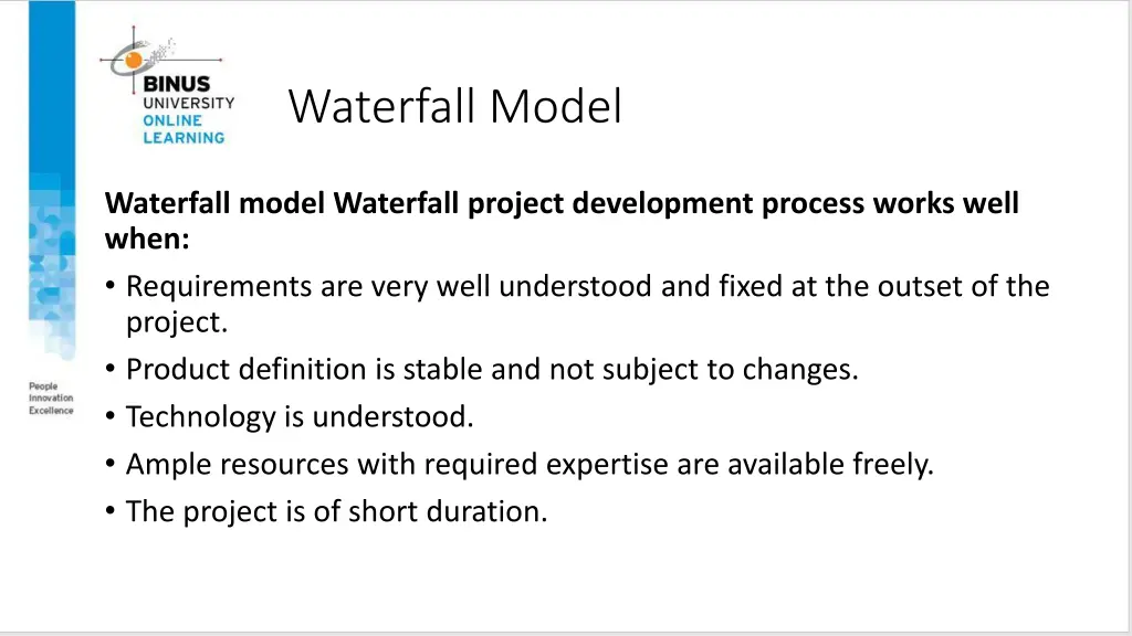 waterfall model