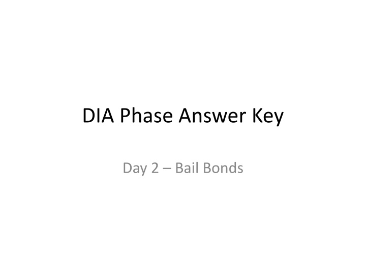 dia phase answer key