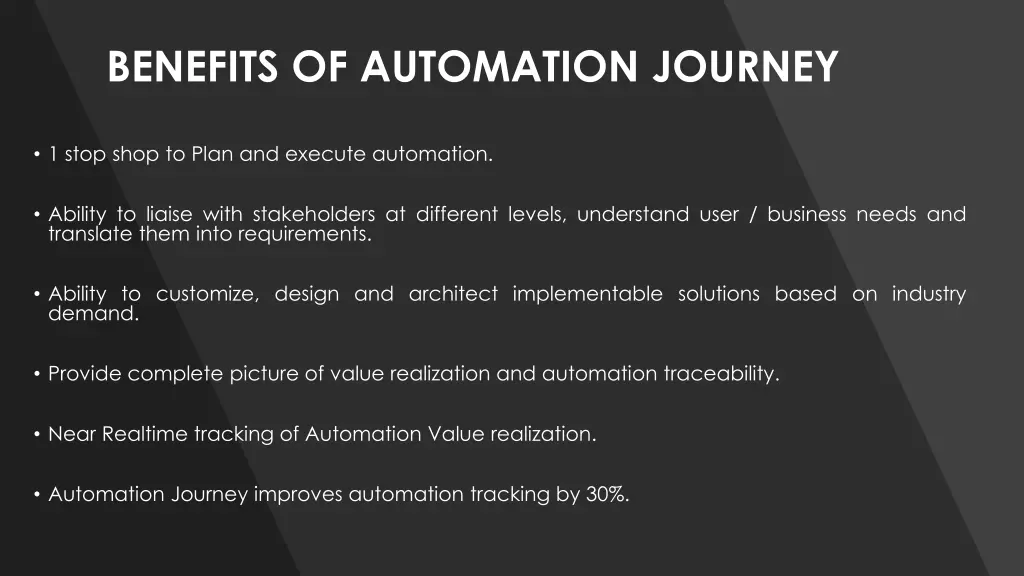 benefits of automation journey