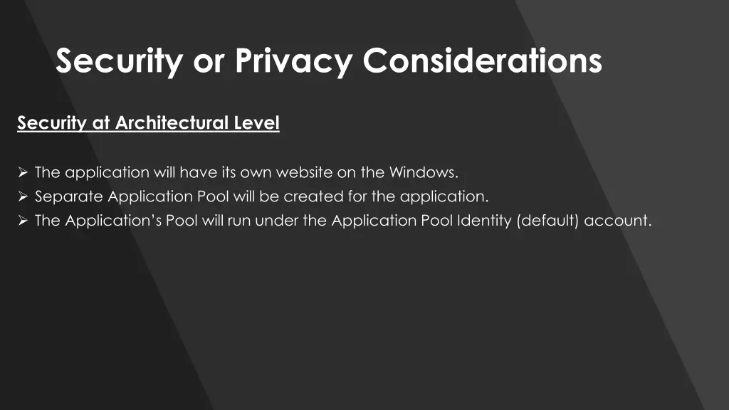 security or privacy considerations