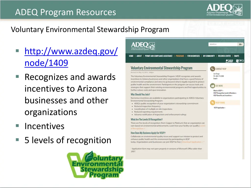 adeq program resources