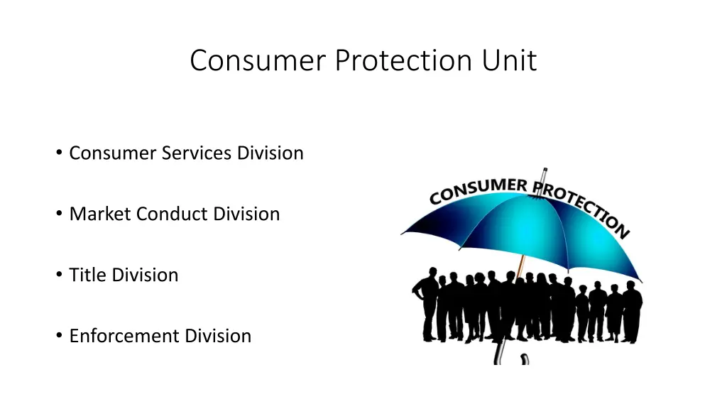 consumer protection unit