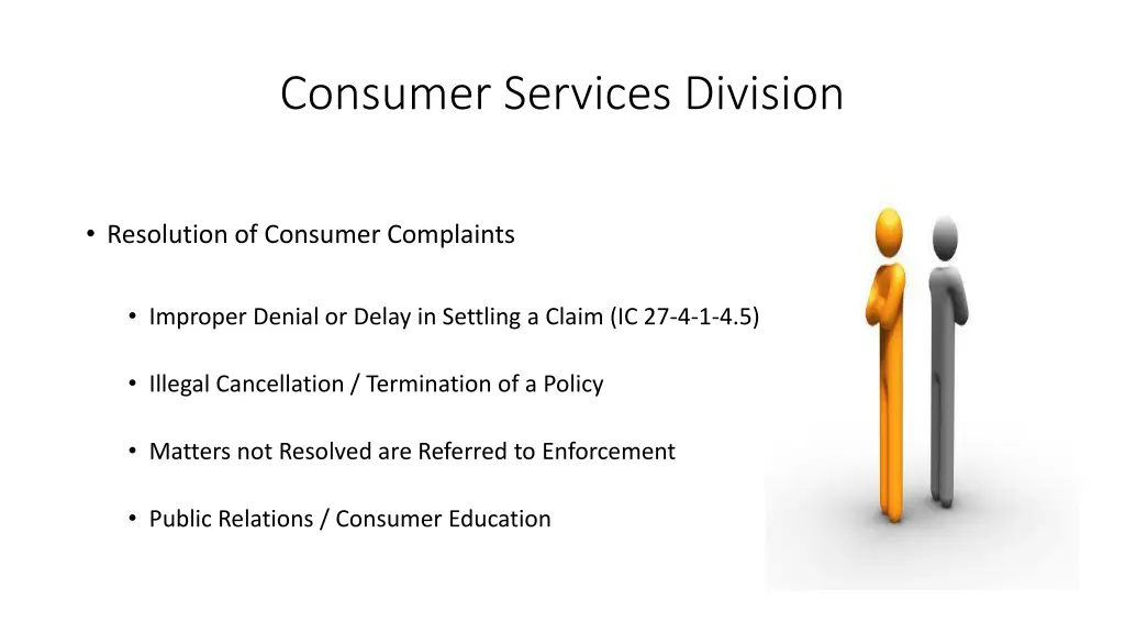 consumer services division