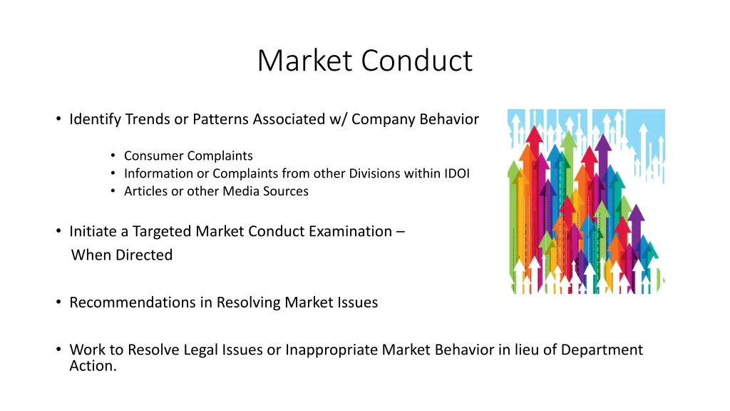 market conduct