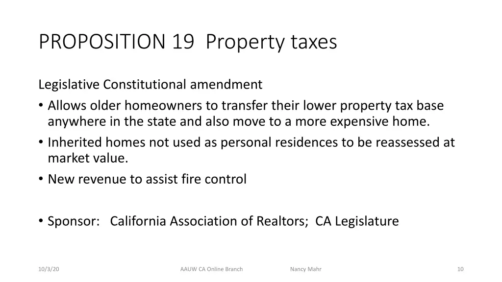 proposition 19 property taxes