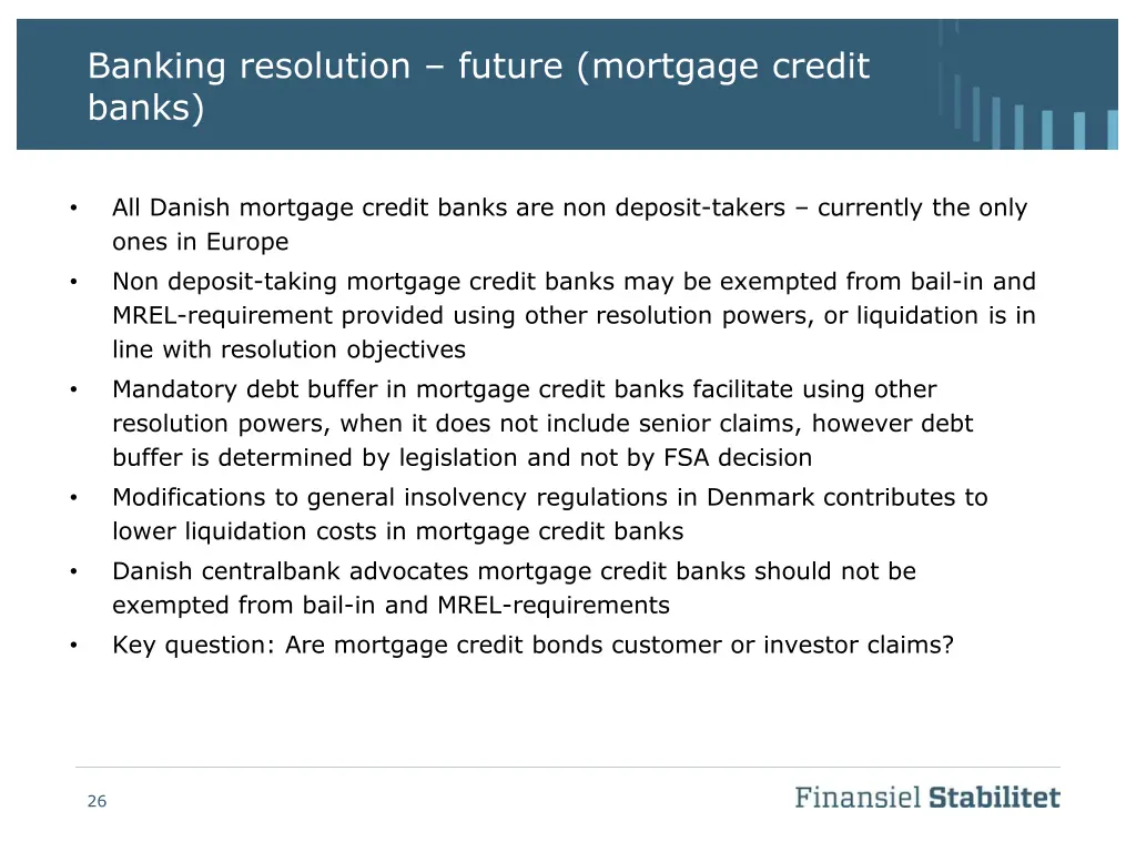 banking resolution future mortgage credit banks