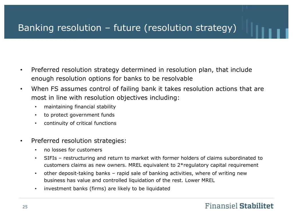 banking resolution future resolution strategy