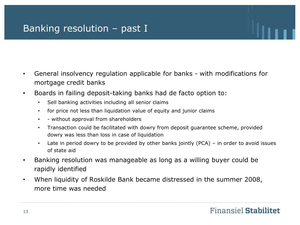 banking resolution past i