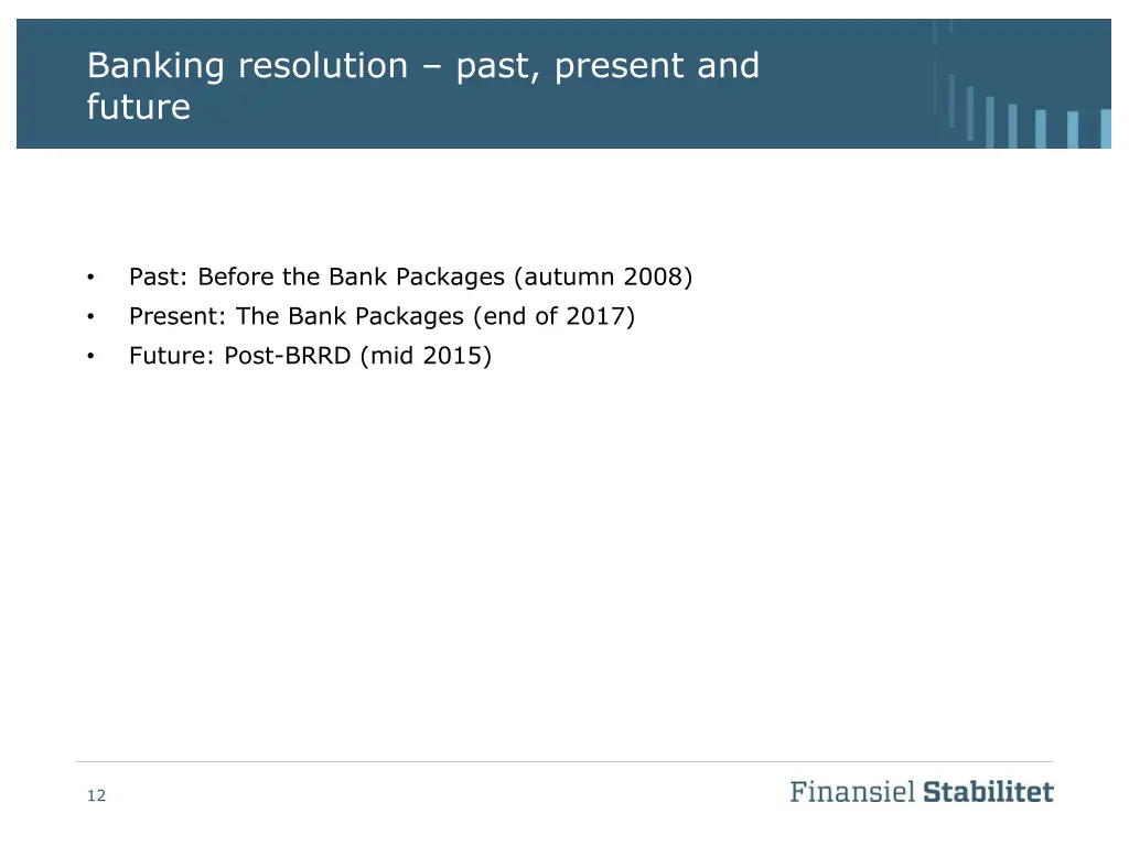 banking resolution past present and future