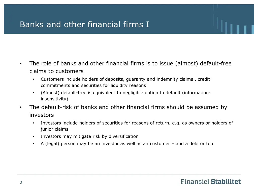 banks and other financial firms i