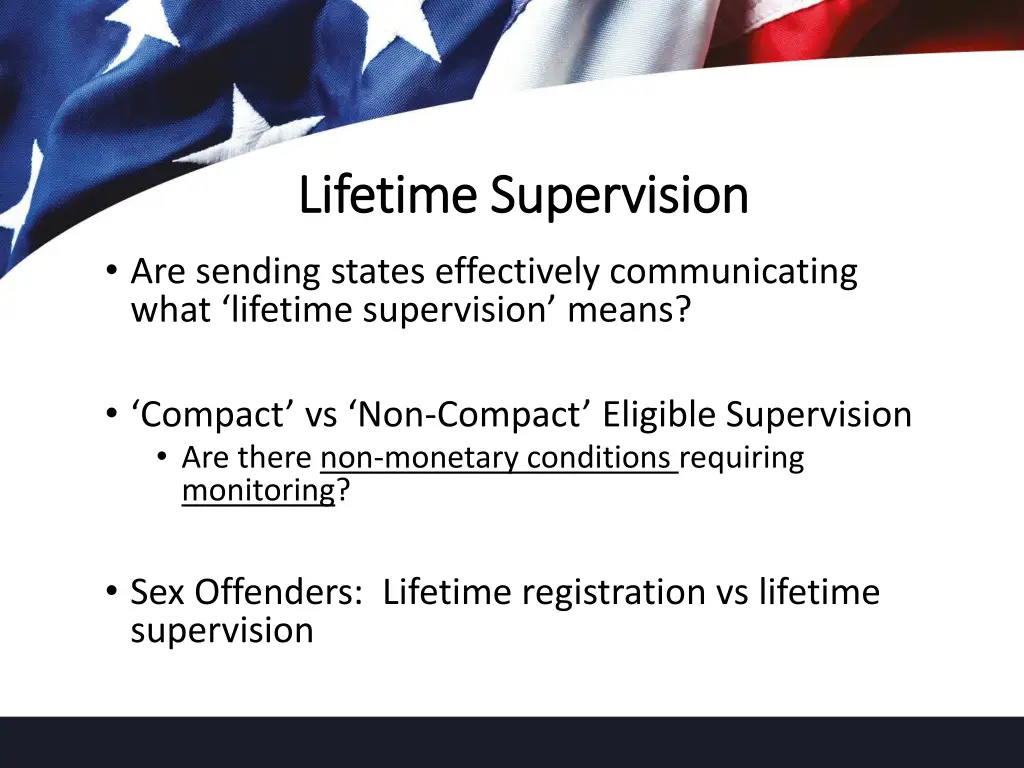 lifetime supervision lifetime supervision