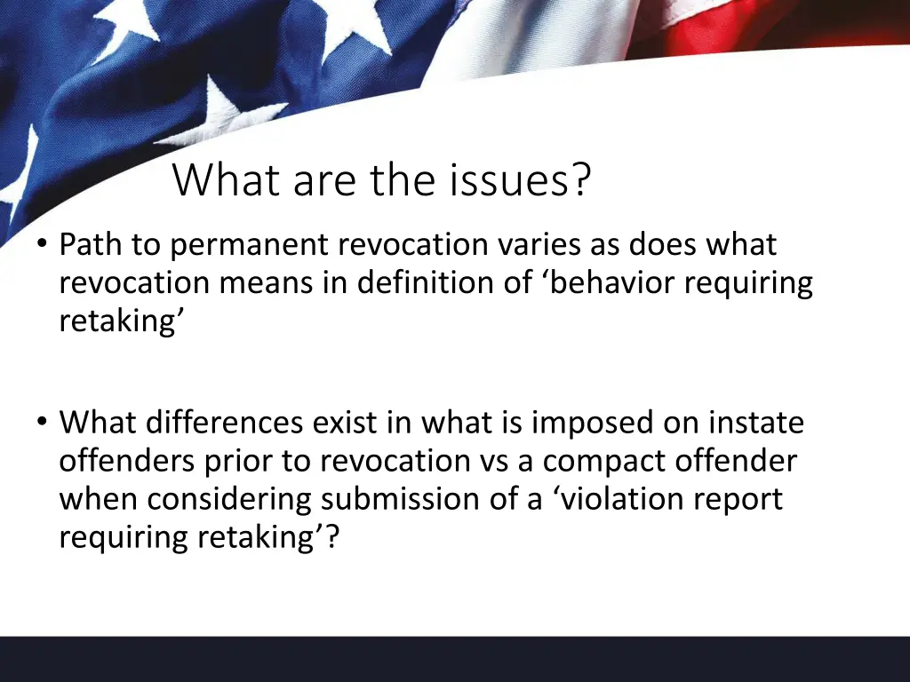 what are the issues path to permanent revocation