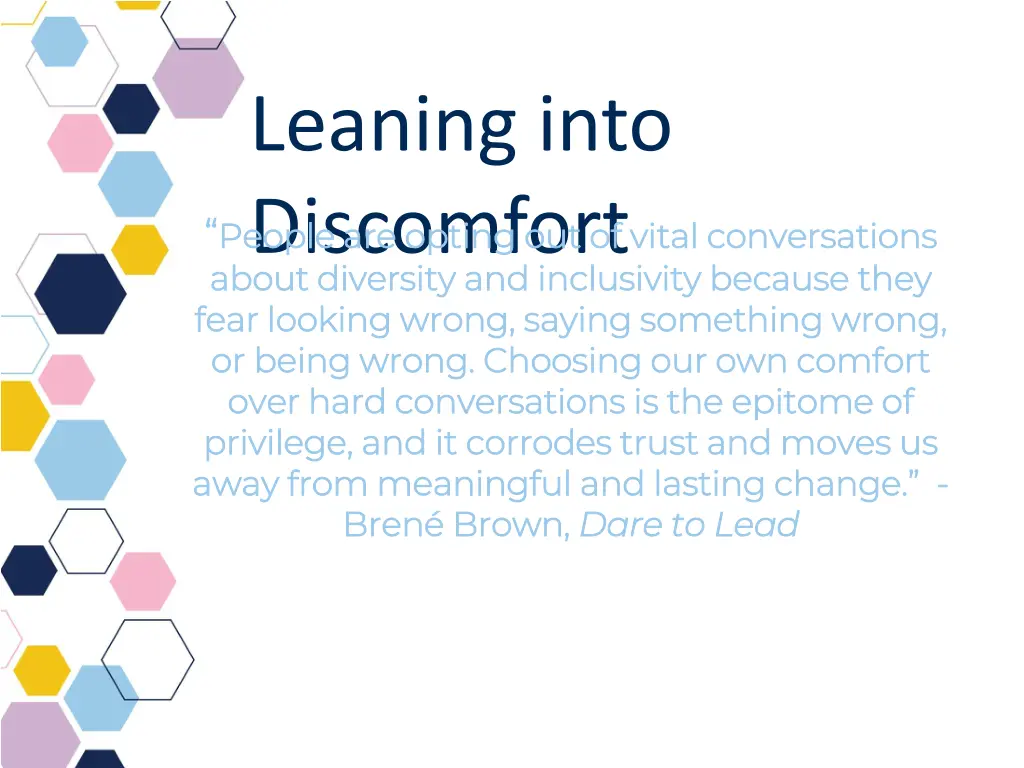 leaning into discomfort about diversity