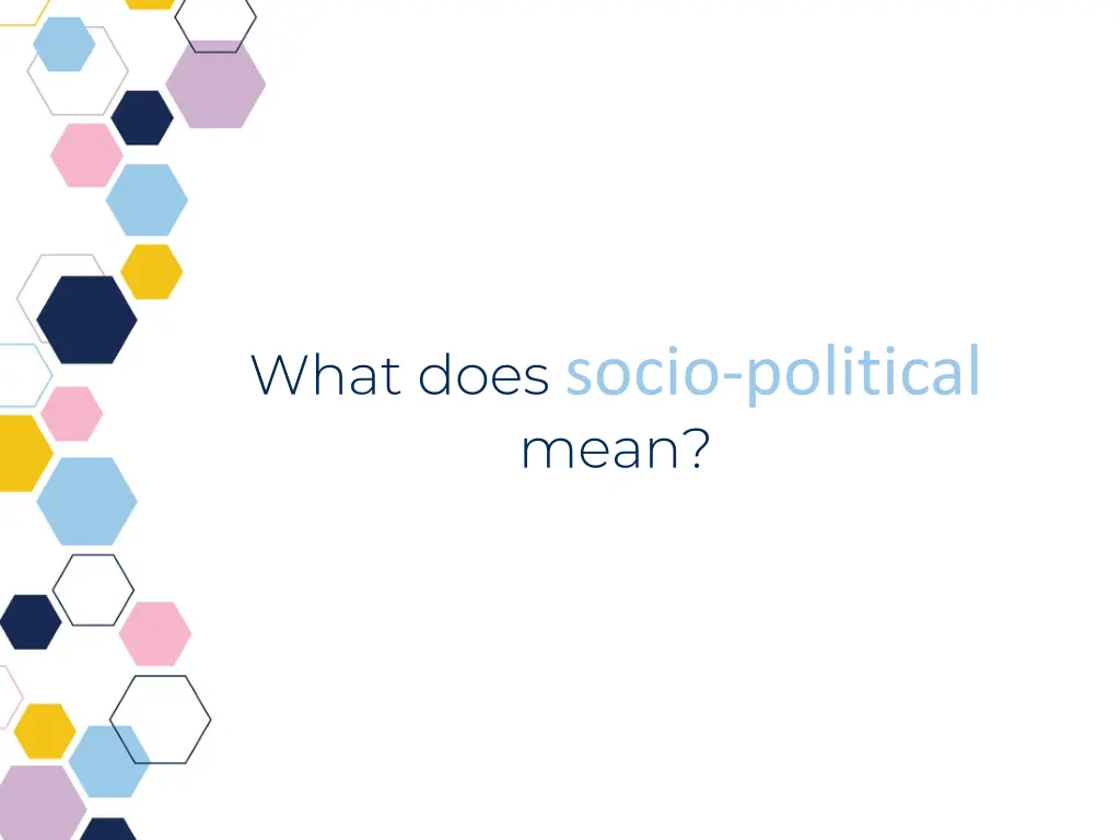 what does socio political mean