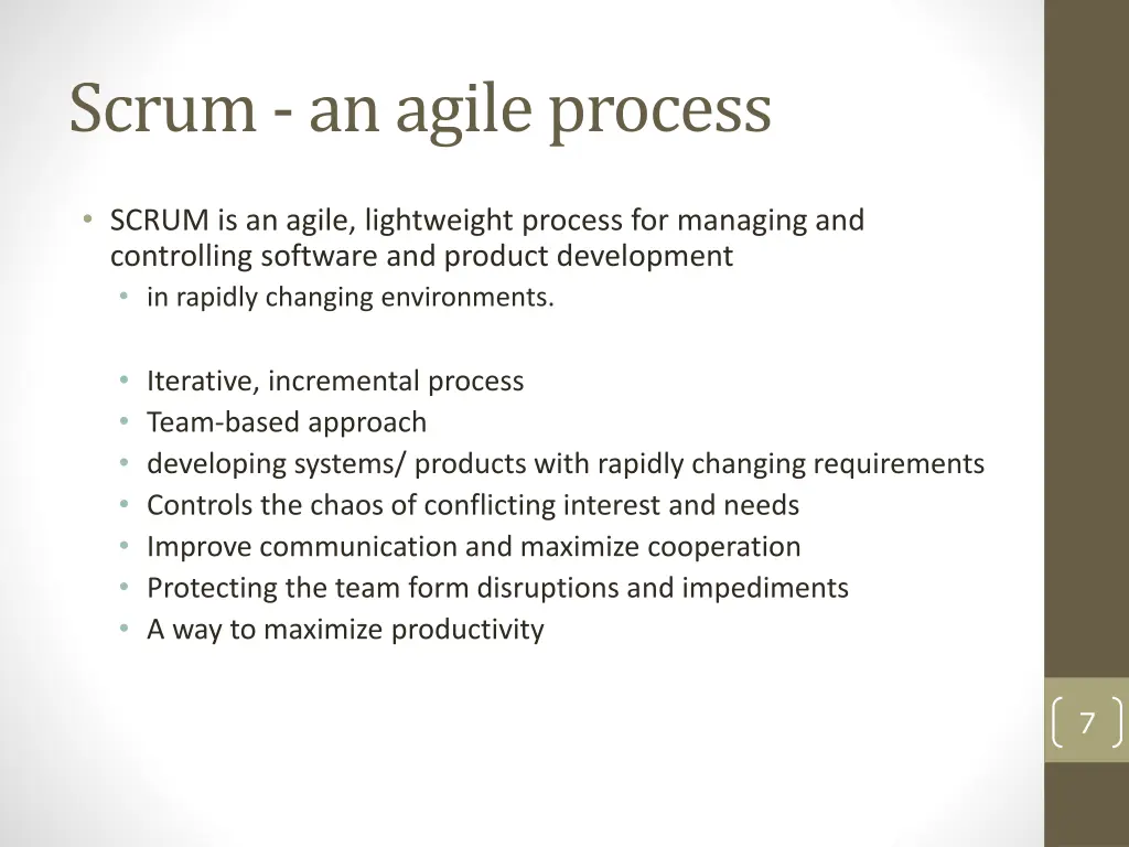 scrum an agile process