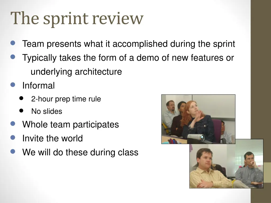 the sprint review