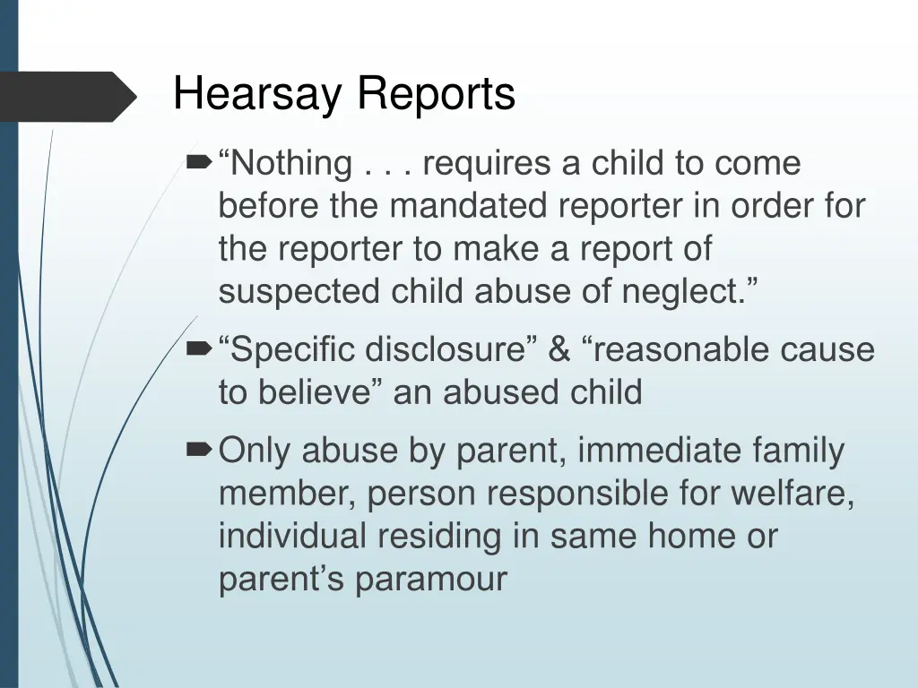 hearsay reports